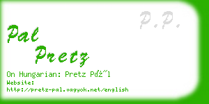 pal pretz business card